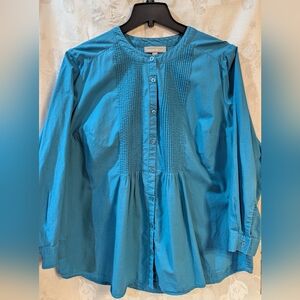 Blue Button-Up Tunic
